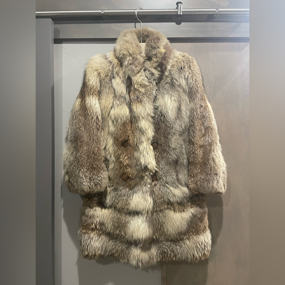Authentic Coyote Fur Coat-Fully Restored-New Lining